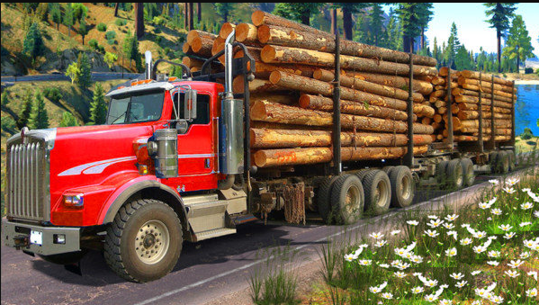 伐木货运卡车运输模拟器-图1