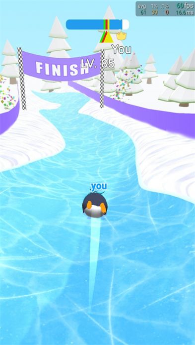 企鹅雪地赛